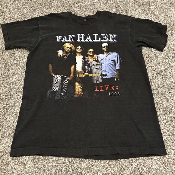 Vintage Van Halen 1993 Tour T Shirt Men’s Size XL Black Single Stitch USA 90s - Picture 1 of 10